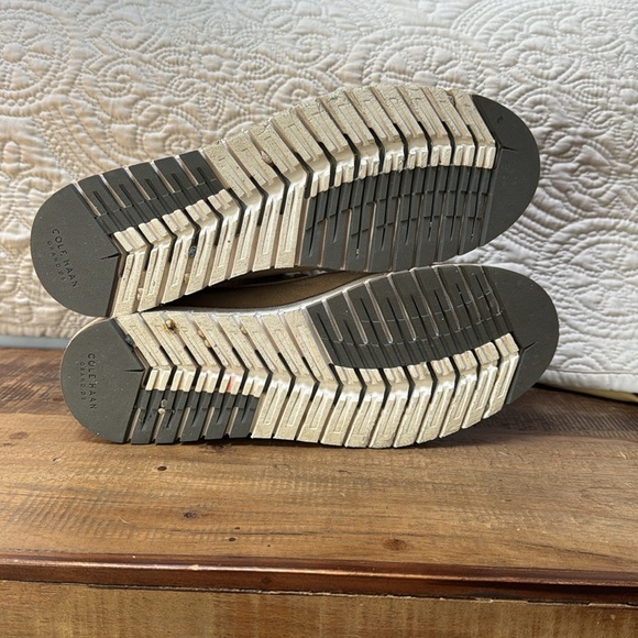 Cole Haan Grands boots tan w/brown plaid trim near new condition Women's 7.5 - Picture 8 of 9